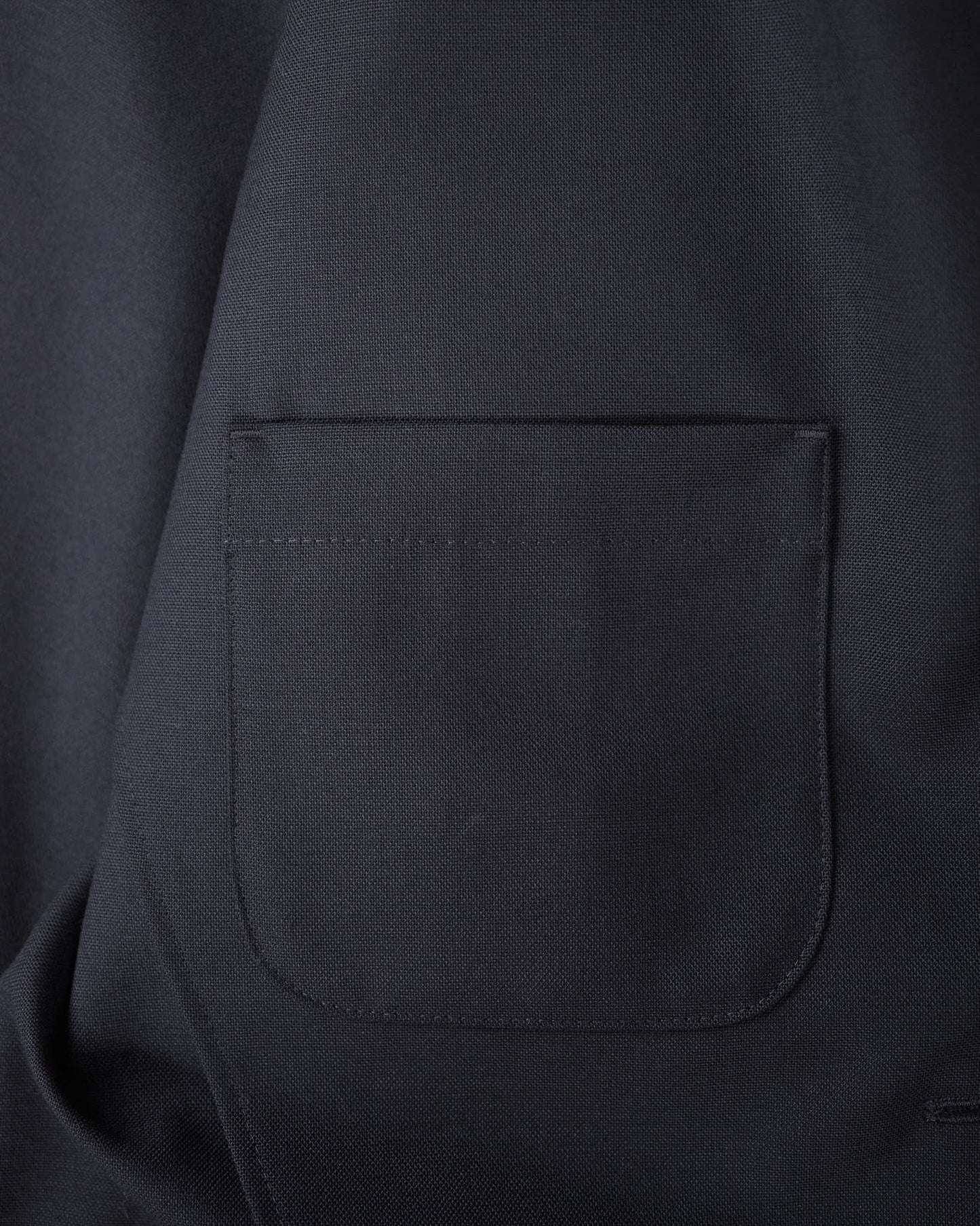High-Twist Bishu Wool Single-Breasted Jacket