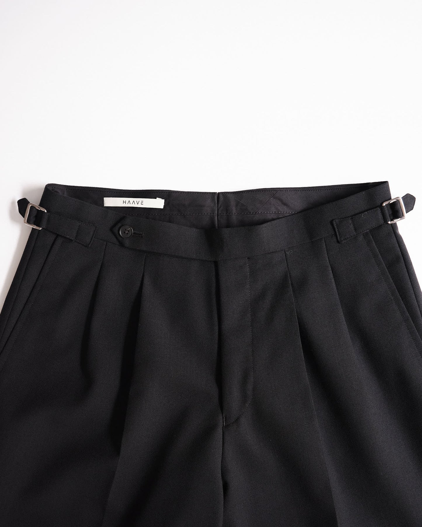 High-Twist Bishu Wool Double-pleated trousers