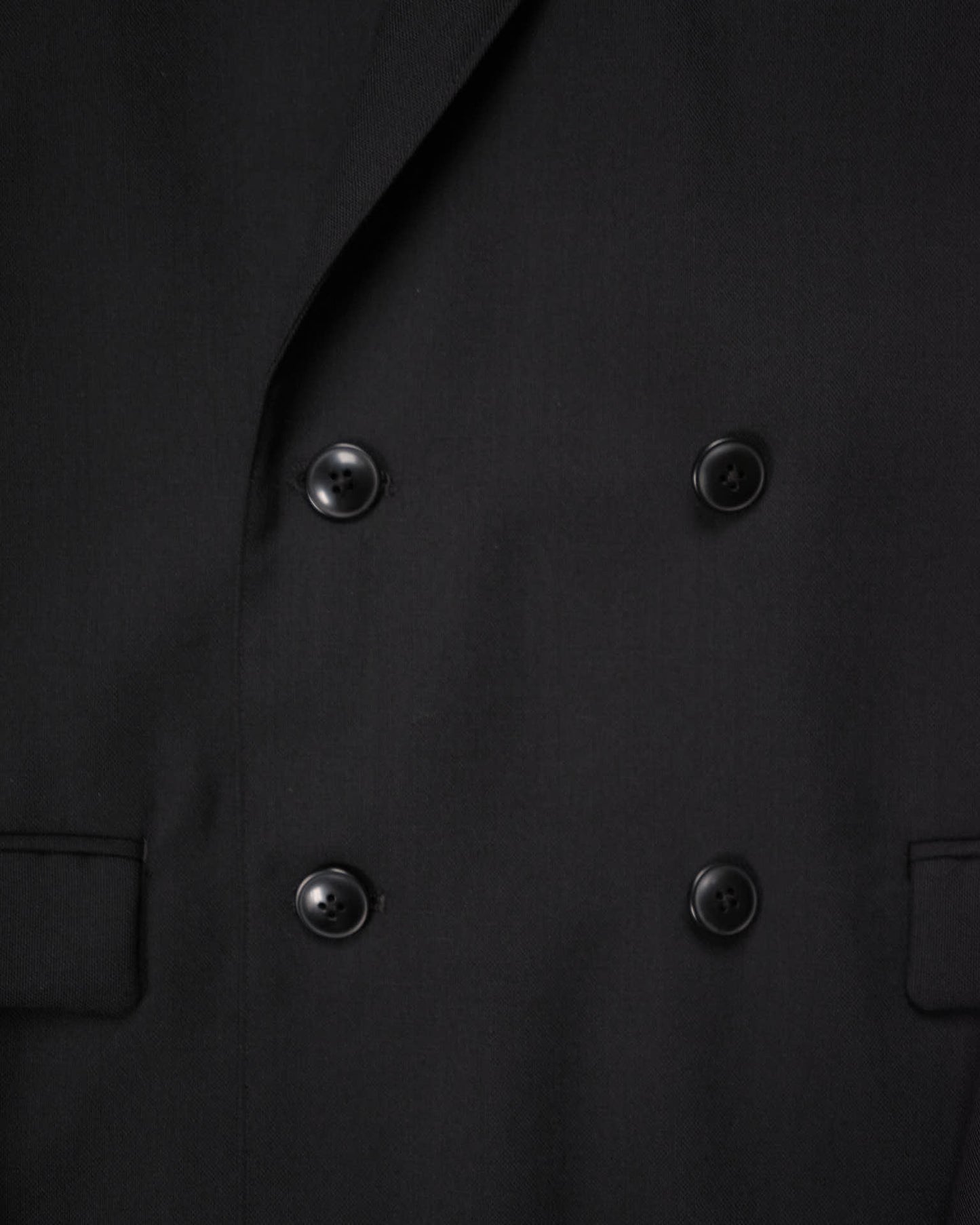 High-Twist Bishu Wool Double-Breasted Jacket