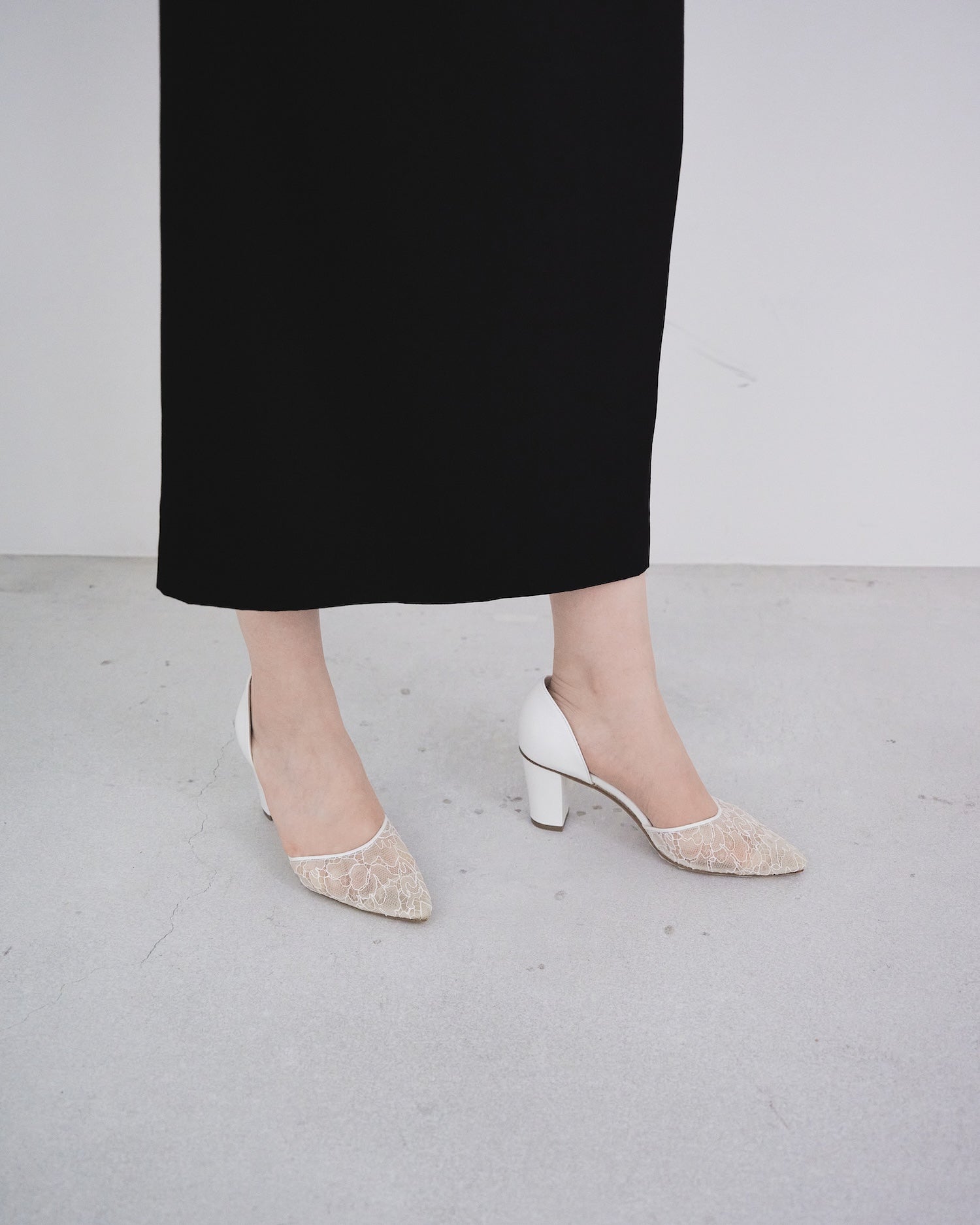 HAAVE レースオープンサイドパンプス HAAVE | Lace Open-Side Pumps | レース オープンサイド パンプス