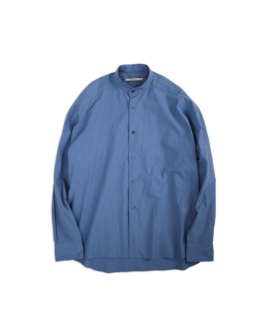 80/1 Cotton Typewriter Band-Collar Shirt
